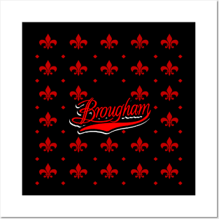 Brougham Pattern Red Posters and Art